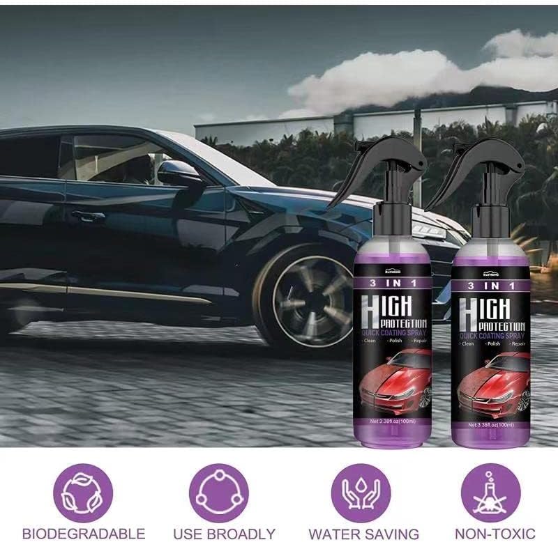 High Protection 3 in 1 Spray,3 in 1 Ceramic car Coating Spray High Protection - Image 3