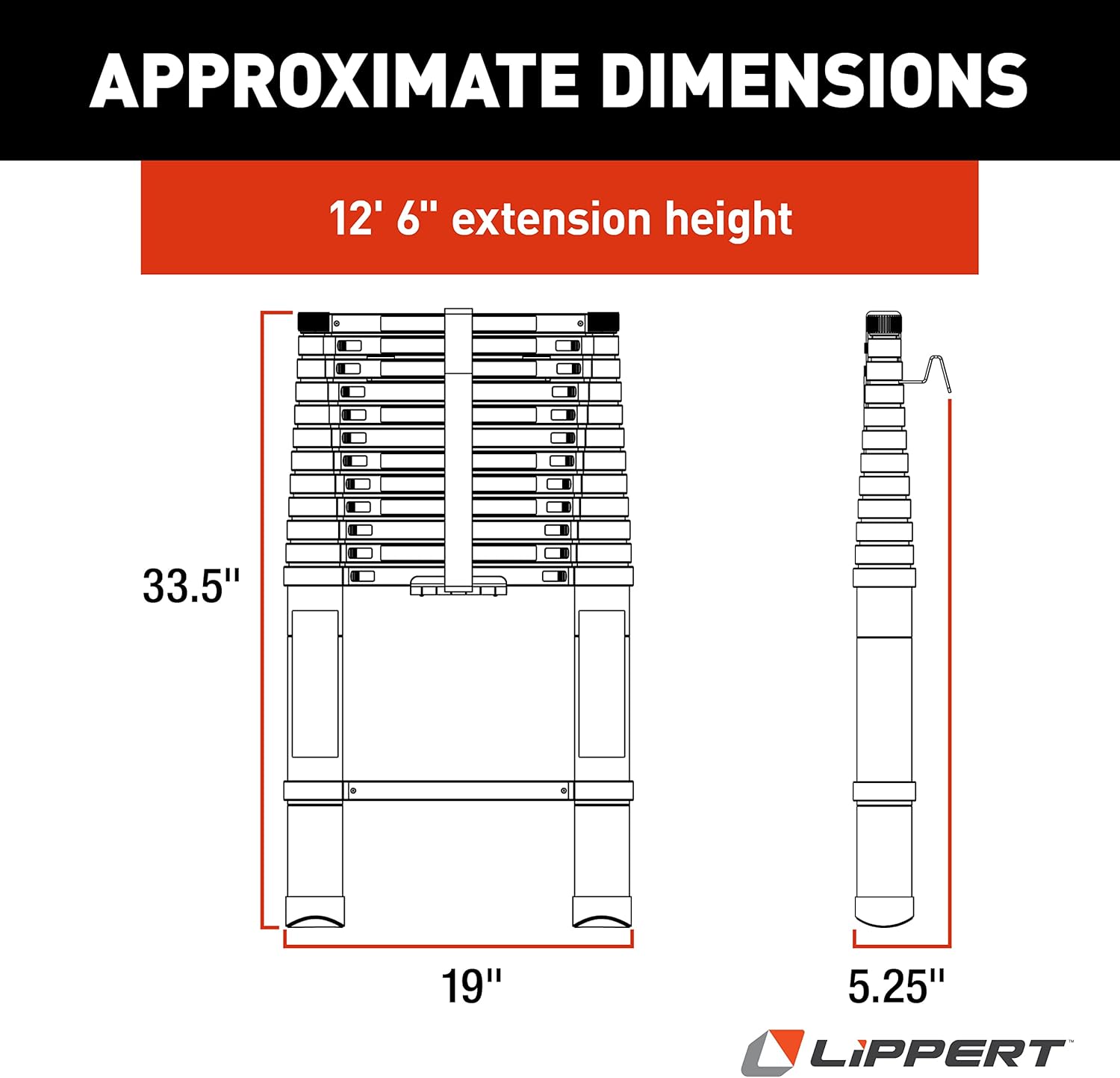 Lippert Components On-The-Go Ladder Telescoping Ladderl - Image 2