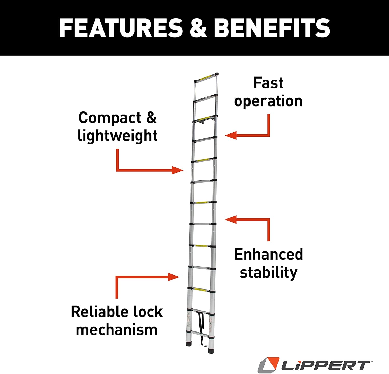 Lippert Components On-The-Go Ladder Telescoping Ladderl - Image 3
