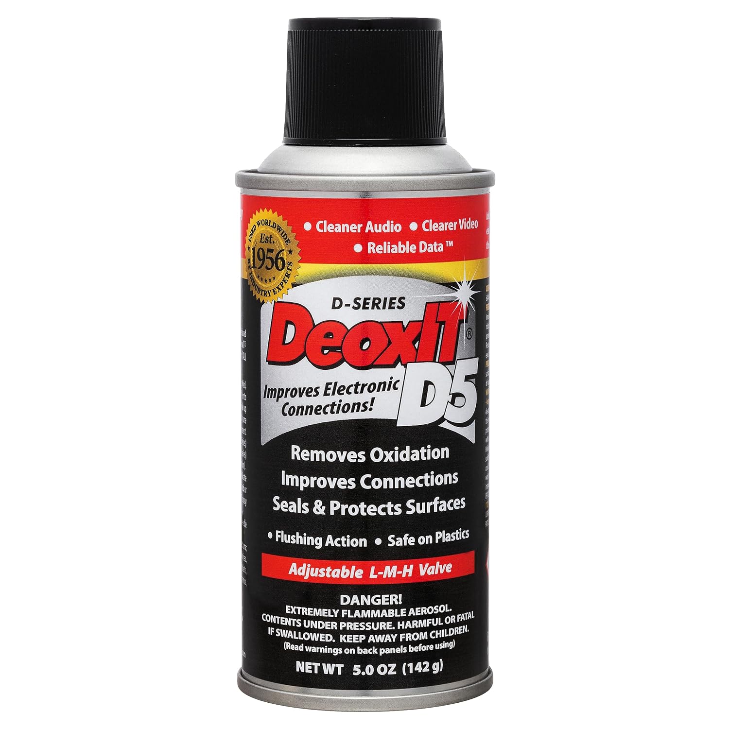 Hosa D5S-6 CAIG DeoxIT 5% Spray Contact Cleaner, 5 oz.
