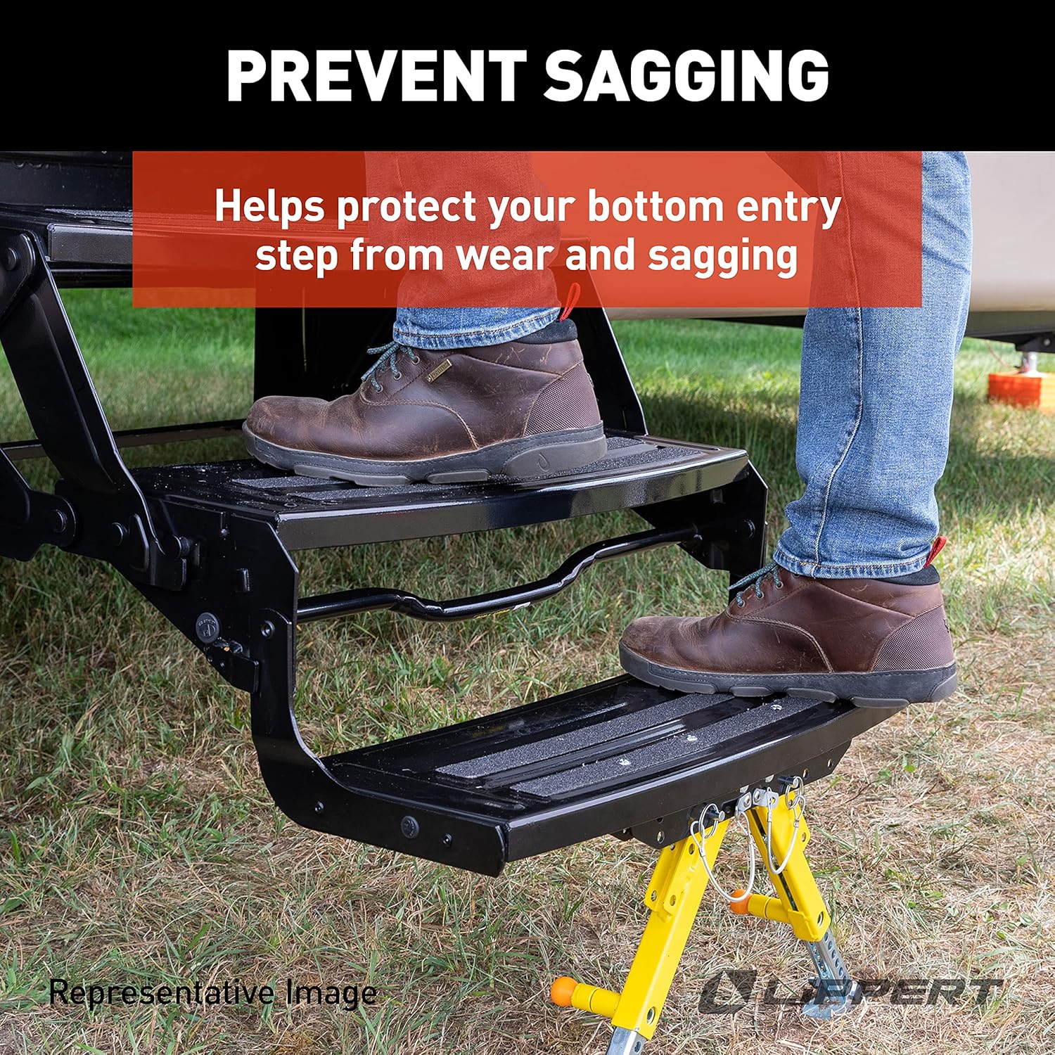 Lippert Solid Stance RV Step Stabilizer Kit for 5th Wheels - Image 6